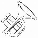 Trumpet coloring page  ColouringPages sketch template