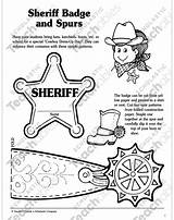 Sheriff Badge Coloring Page sketch template