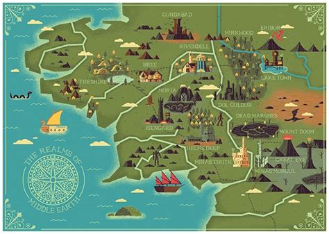 The Realms of Middle Earth on Behance | Middle earth map, Middle earth ...