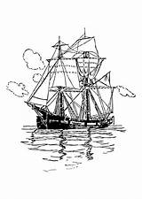 Coloring Page Double Mast sailing ship  Free Printables Img 10515 sketch template