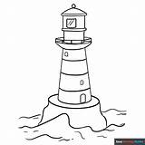 Lighthouse Coloring Page  Easy Drawing Guides sketch template
