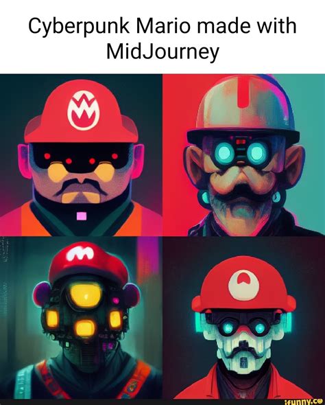 Cyberpunk Mario made with MidJourney - iFunny