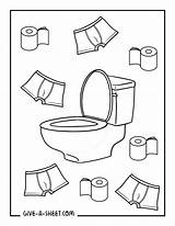 Toilet Training Coloring Pages  Fun Free PDF Printables Give A Sheet sketch template