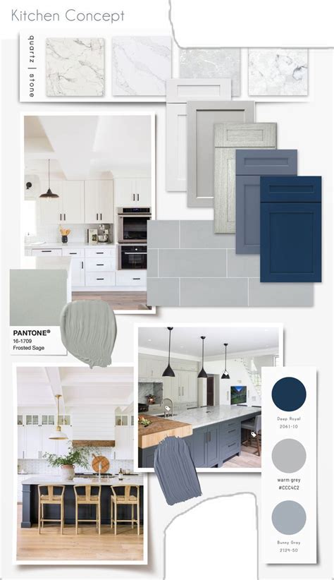 Modern Gray and Blue Kitchen Mood Board in 2024 | Modern kitchen ...