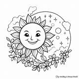Hard Sun And Moon Coloring Pages sketch template