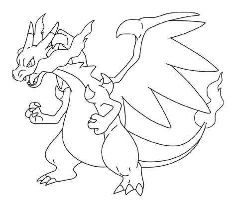 Mega Charizard Coloring Page | K5 Worksheets | Pokemon coloring pages ...