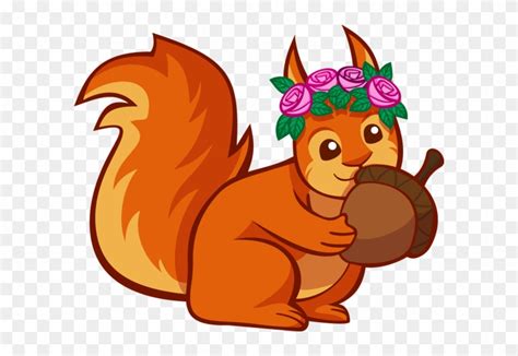 Acorn Clipart 8 Nice Clip Art - Squirrel With Acorn Clipart - Full Size PNG Clipart Images Download