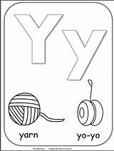 Letter Y Coloring Page sketch template