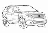 Ford Explorer coloring page  Free And Printable sketch template