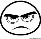 Angry Face Coloring Pages Printable For Free Download sketch template