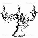 Goth Candelabra  Witch coloring Pages Quirky Art Cute Tattoos sketch template