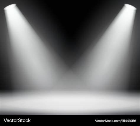 Dark background with spotlights light studio Vector Image