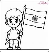 Coloring Picture Of Indian Flag Tricolor Color Cloth Wave sketch template