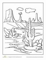 Desert Coloring Page  Pages Crafts Books sketch template