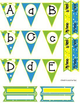 Bubble Blue add-on! Small pennant. Perfect for name tags on desks!