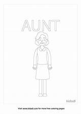 Aunt Coloring Pages sketch template