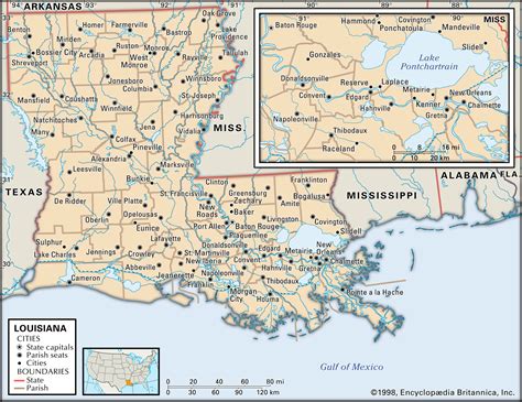 Louisiana Map Usa | semashow.com