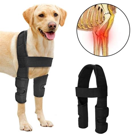 Dog Elbow Pads Protector for Hygroma, Adjustable Dog Shoulder Brace Front Leg Brace