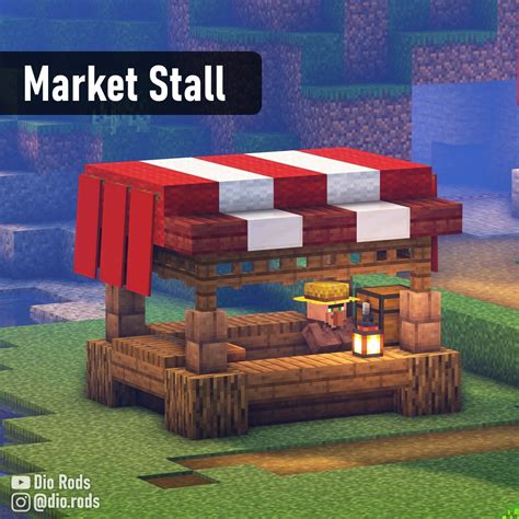 I built a Market Stall & Marketplace! in 2024 | Minecraft farm ...