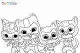 SuperKitties Coloring Pages sketch template