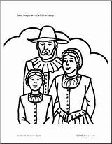 Coloring Page Pilgrim Family – Abcteach sketch template