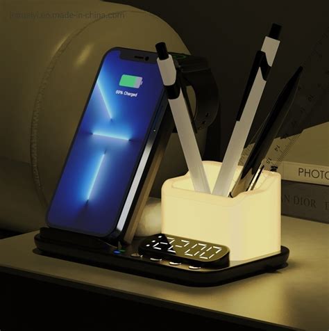 Alarm Clock Wireless Charger 6 in 1 3 in 1 Wireless Charging Station ...