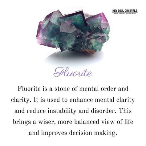 Fluorite Crystal Meaning |Use Fluorite gemstones to help restore mental ...