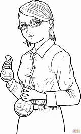 Woman Scientist coloring page  Free Printable Coloring Pages sketch template