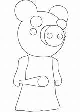 Piggy Roblox Coloring Pages  Free Printable For Kids sketch template