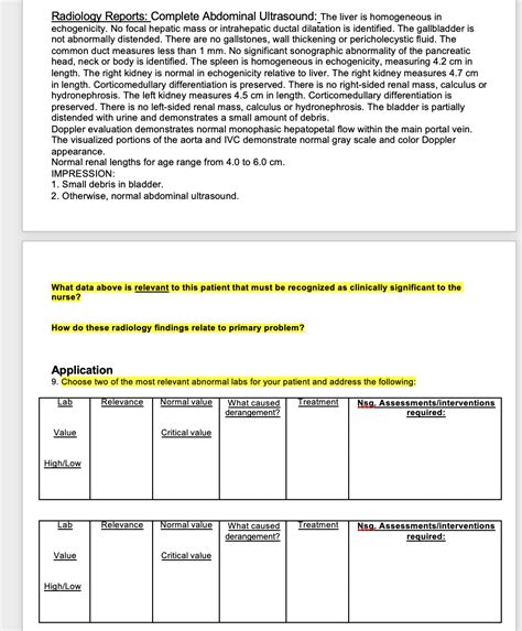 Solved Radiology Reports: Complete Abdominal Ultrasound: The | Chegg.com