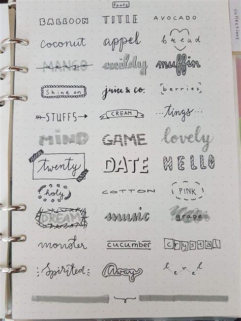 Znalezione obrazy dla zapytania bullet journal fonts | Bullet journal ...