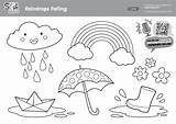 Imagination Time  Raindrops Falling Coloring Page Super Simple sketch template
