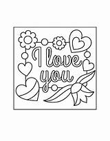I Love You Coloring Pages Free Printable PDF sketch template
