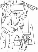 Titan TV Man Coloring Pages To Printable  Free Coloring sketch template