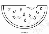 Watermelon Template  Coloring Page sketch template