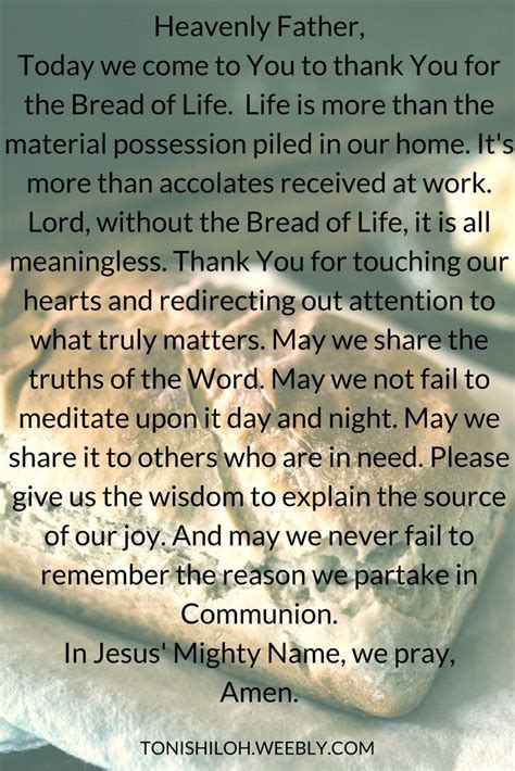 Bread of Life | Prayers of encouragement, Quotes, Prayers