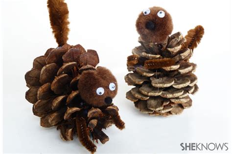 Make your own Surly pine cone squirrel craft