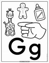 Coloring Letter G sketch template