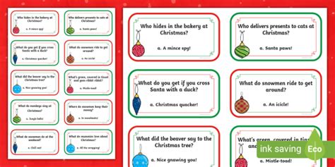 Christmas Cracker Jokes - Printable (Teacher-Made)