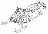 Printable Snowmobile Coloring Pages sketch template