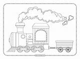 Printable Cute Train Coloring Sheet sketch template
