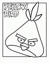 Angry Birds Yellow Bird Colouring Sheet Printable sketch template