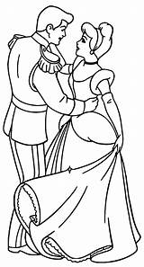 Cinderella And Prince Charming Coloring Pages 04  Wecoloringpagecom sketch template