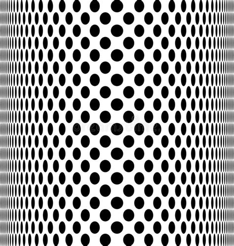 Vector Black and White Halftone Cylindrical Generative Op Art Background Stock Vector ...