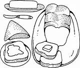 Bread Outline Slice Coloring Clipartmag Sketch Page sketch template