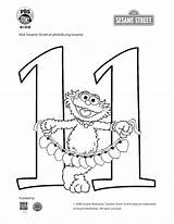 Number 11 Coloring Page sketch template