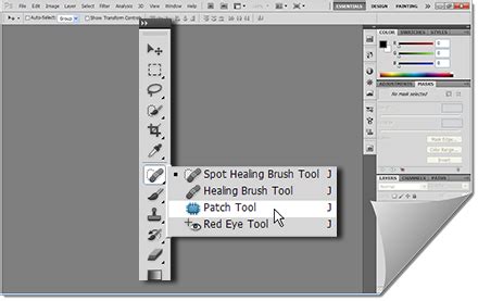Spot Healing, Healing Brush Tool, Patch Tool i Red Eye alati u Adobe Photoshop CS5