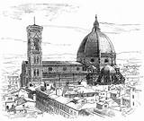 Duomo Florence Italy Drawing Sketch Coloring Page sketch template