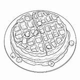 Waffles coloring page – Coloring Corner sketch template