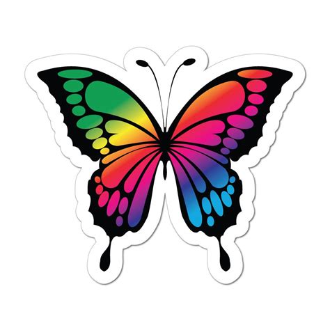 Butterfly Rainbow Cute Pretty Colourful Car Sticker Decal | eBay